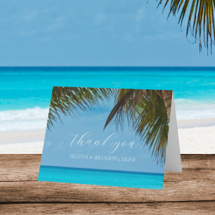 Ocean Tropical Wedding Jubileum Dank u Bedankkaart