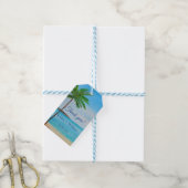 Ocean Tropical Wedding Jubileum Dank u Cadeaulabel (Met Touw)