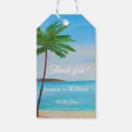 Ocean Tropical Wedding Jubileum Dank u Cadeaulabel