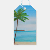 Ocean Tropical Wedding Jubileum Dank u Cadeaulabel (Achterkant)