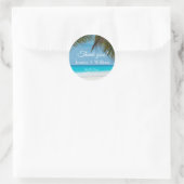 Ocean Tropical Wedding Jubileum Dank u Ronde Sticker (Tas)