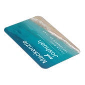 Ocean Turquoise Water Beach Wedding Save the Date Magneet (Rechterzijde)