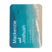 Ocean Turquoise Water Beach Wedding Save the Date Magneet (Verticaal)