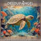 Ocean Turtle - Decoupage - Tissue Paper Tissuepapier