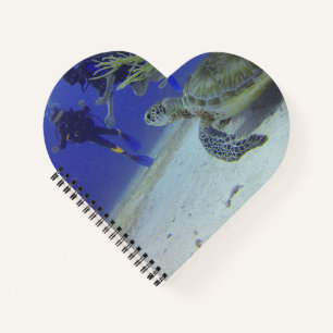 Ocean Turtle Heart Notitieboek - Natuur-geïnspiree