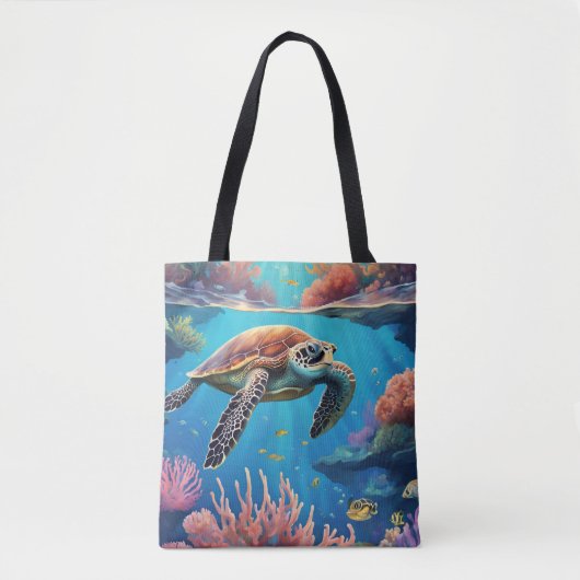 Ocean Turtle Tote Bag (Voorkant)