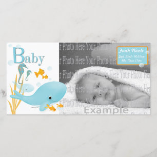 Ocean Uitzicht Baby Foto Aankondiging