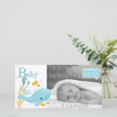 Ocean Uitzicht Baby Fotoaankondiging Aankondiging (Staand voorkant)