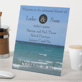 Ocean Uitzicht Beach Rehearings Dinner Menu Reclamebord Met Voetstuk (Insitu)