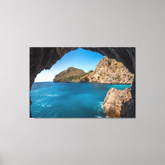 Ocean Uitzicht Beach Scene Art Wall Canvas (Voorkant)