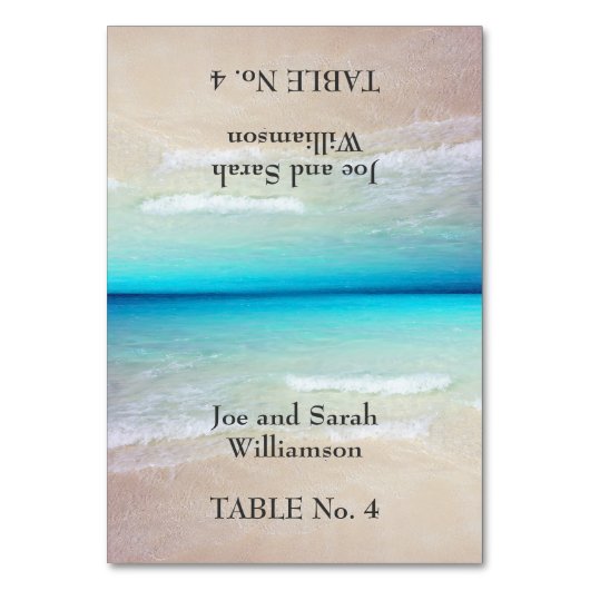 Ocean Uitzicht Beach Thed Tented Escort Cards Kaart (Voorkant)