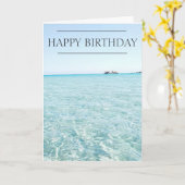 Ocean Uitzicht Birthday Kaart (Gele Bloem)