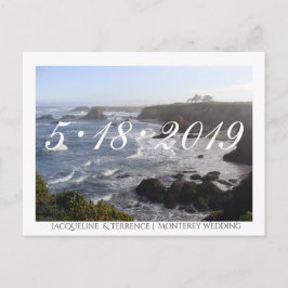 Ocean Uitzicht California Save the Date Aankondigingskaart