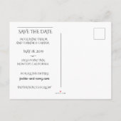 Ocean Uitzicht California Save the Date Aankondigingskaart (Achterkant)