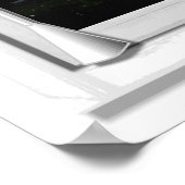 Ocean Uitzicht Faux venster met lijnbeugels Poster (Hoek)