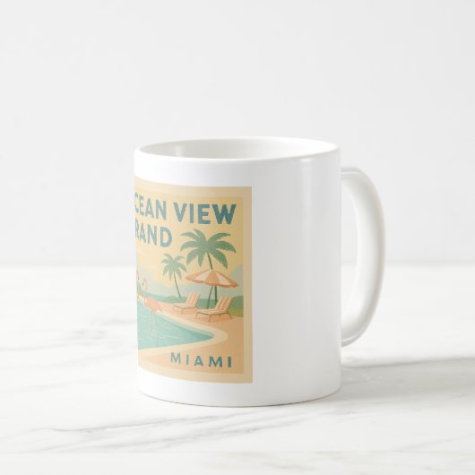 Ocean Uitzicht Grand – Mok van Miami (Voorkant rechts)