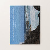 Ocean Uitzicht met de Schrift Legpuzzel (Verticaal)