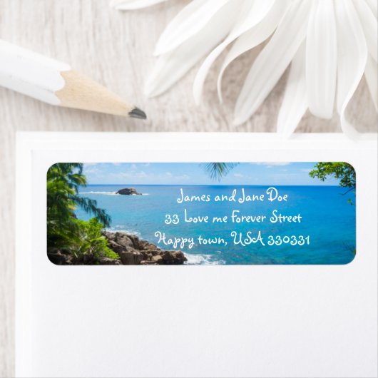 Ocean Uitzicht Return Address Labels (Insitu)