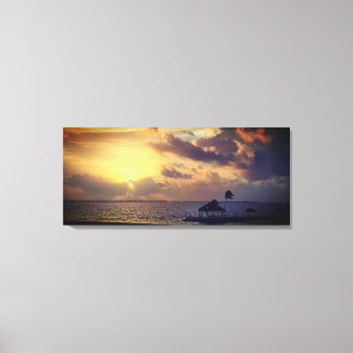 Ocean Uitzicht Sunrise Canvas Afdruk