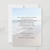 Ocean Uitzicht Sympathie Dank u kaart (Achterkant)