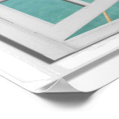 Ocean Uitzicht Trompe l'oeil Fake Window Poster (Hoek)