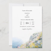 Ocean Uitzicht Wildflowers Clifftop Beach Wedding Kaart (Voorkant)