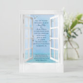 Ocean Uitzicht Window bruiloft met zeemijlen Kaart (Staand voorkant)