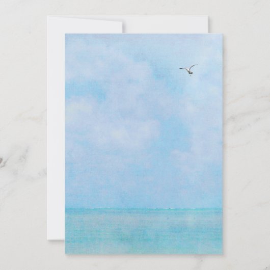 Ocean Uitzicht Window bruiloft met zeemijlen Kaart (Achterkant)