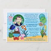 Ocean under the Zee Birthday Invitation Kaart (Voorkant)