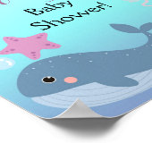 Ocean Under the Zee Meisje Baby shower Welkom Poster (Hoek)