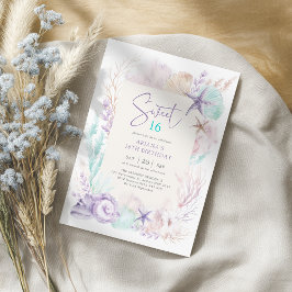 Ocean Under the Zee Mermaid Sweet 16 Verjaardag Kaart