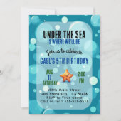 Ocean Under the Zee Verjaardagsuitnodiging Kaart (Voorkant)