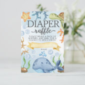 Ocean under Zee Diaper Raffle Kaart Insert (Staand voorkant)