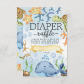 Ocean under Zee Diaper Raffle Kaart Insert (Voorkant / Achterkant)