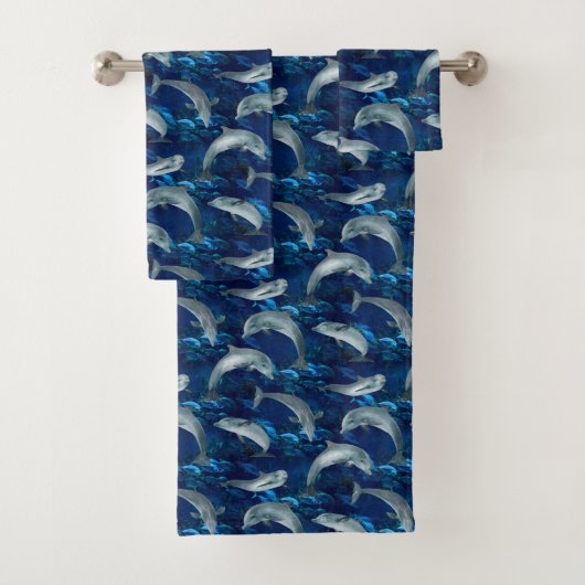 Ocean Underwater Dolphins en Fish Bad Handdoek (Insitu)