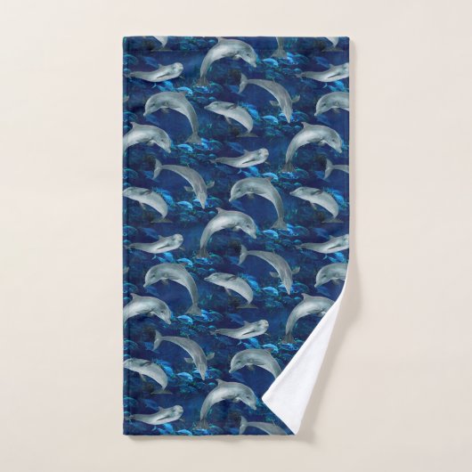 Ocean Underwater Dolphins en Fish Bad Handdoek (Handdoek)