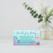 Ocean Underwater Zee Baby shower Boeken voor Baby Informatiekaartje (Staand voorkant)