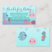 Ocean Underwater Zee Baby shower Boeken voor Baby Informatiekaartje (Voorkant / Achterkant)