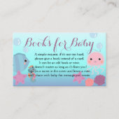 Ocean Underwater Zee Baby shower Boeken voor Baby Informatiekaartje (Voorkant)