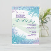 Ocean Underwater Zee Life Bat Mitzvah Uitnodiging (Staand voorkant)