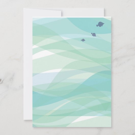 Ocean Underwater Zee Life Bat Mitzvah Uitnodiging (Achterkant)