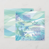 Ocean Underwater Zee Life Bat Mitzvah Uitnodiging (Voorkant / Achterkant)