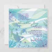 Ocean Underwater Zee Life Bat Mitzvah Uitnodiging (Voorkant)