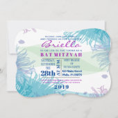 Ocean Underwater Zee Life Bat Mitzvah Uitnodiging (Voorkant)