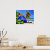 Ocean Vakantiehuis | Strand Home Kunst Poster (Keuken)