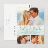 Ocean Vibes Beach Wedding Save the Date Briefkaart (Voorkant / Achterkant)
