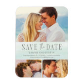 Ocean Vibes Beach Wedding Save the Date Magnet Magneet (Verticaal)