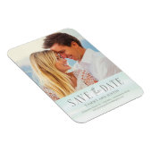 Ocean Vibes Beach Wedding Save the Date Magnet Magneet (Rechterzijde)