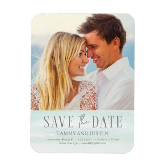 Ocean Vibes Beach Wedding Save the Date Magnet Magneet