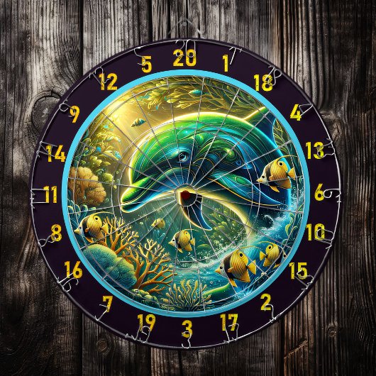 Ocean Vibes Dolphin Dartboard Charm Dartbord